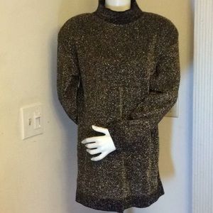 SPARKLING GOLD AND BLACK LONG SWEATER